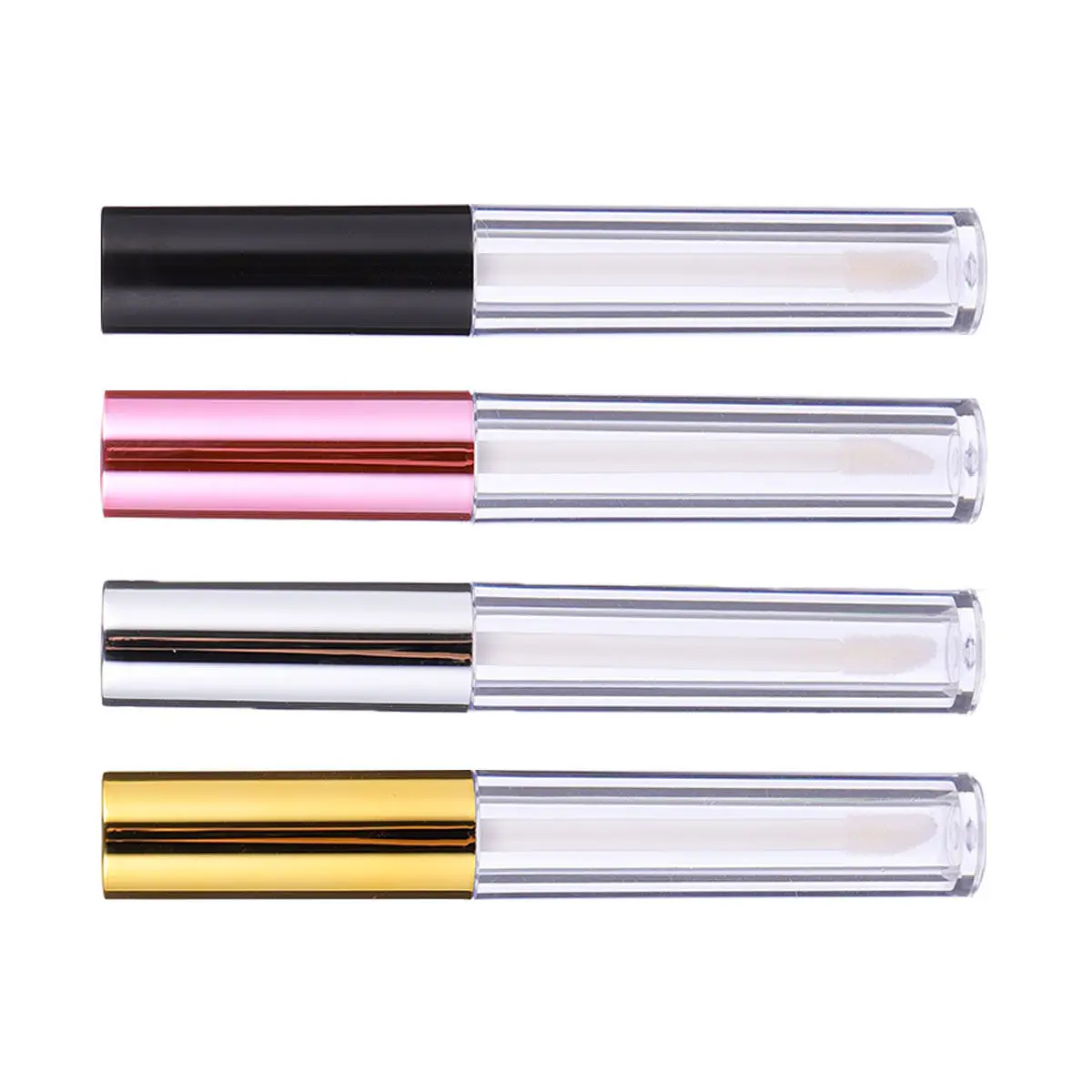 20 個 5ml 電気メッキキャップ付きリップグロス空チューブプレミアム ABS プラスチック漏れ防止容器 DIY リップクリーム詰め替え用