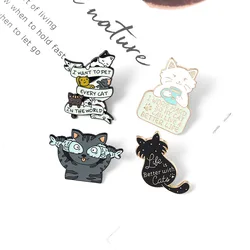 cat Brooch Skull Enamel Pins Cosplay Badge Backpack Cloth Denim Lapel Pin Jewelry Gift Comic Related Products