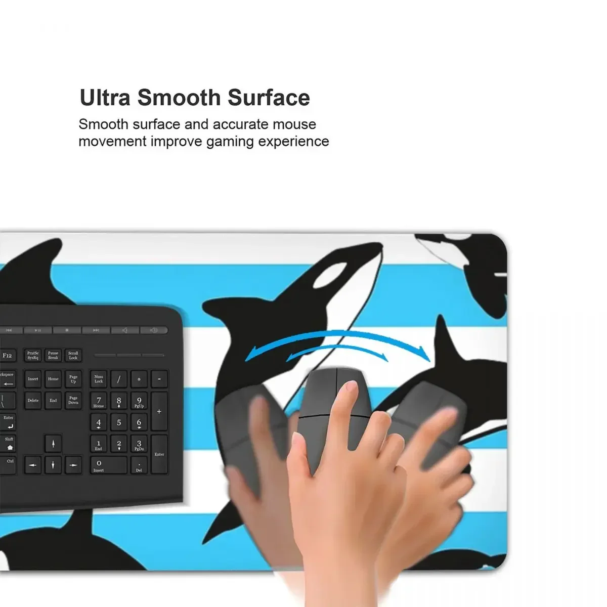 Orca Killer Whale Large Mouse Pad Computer Keyboard Mouse Mat Gamer PC Laptop Desk Mat Office Accessories Table Mats