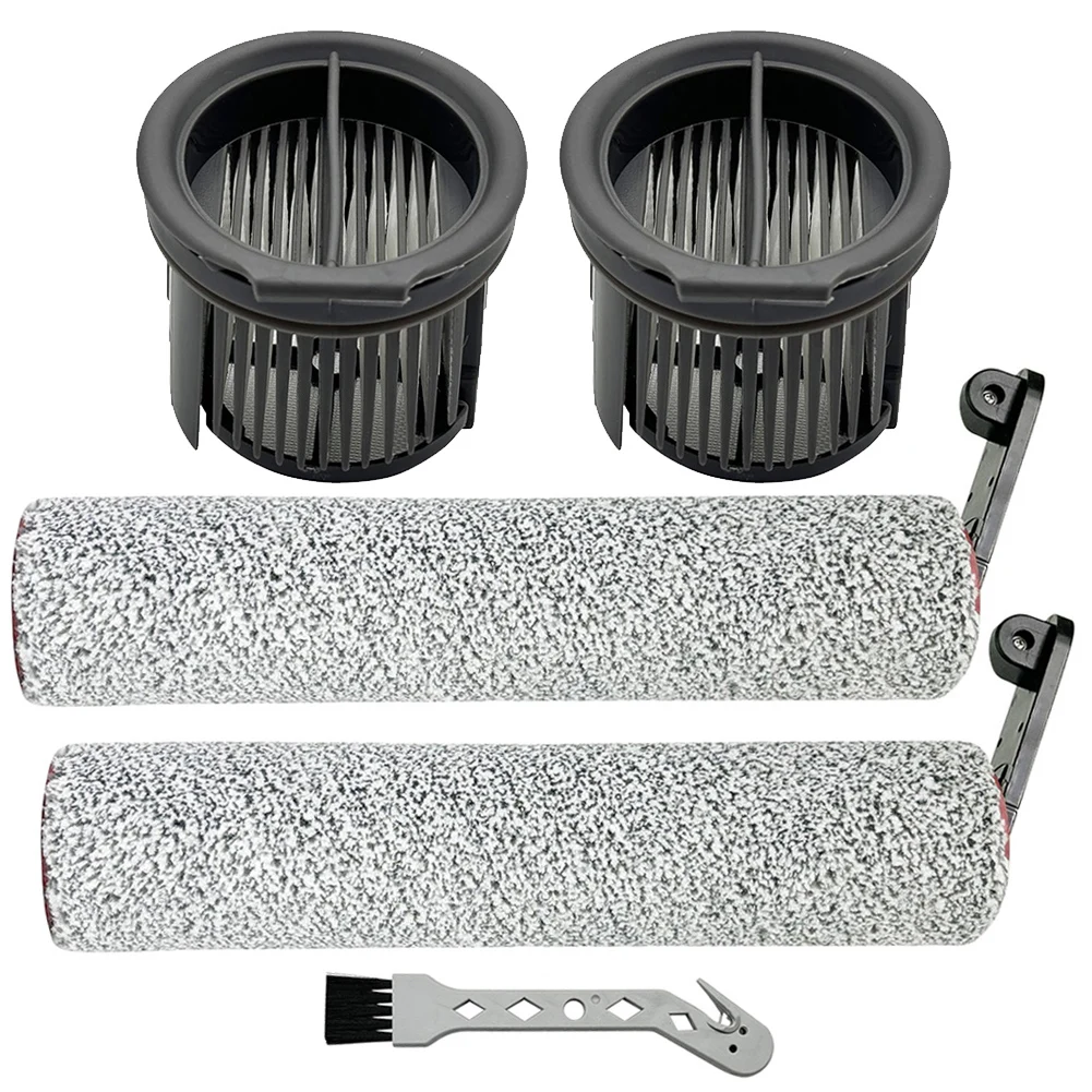 Gray Roller Brush And Filter Set For H14 For Pro Ultra H30 Floor Washer Vacuum Cleaner Replacement Parts Deep Cleaning Tool