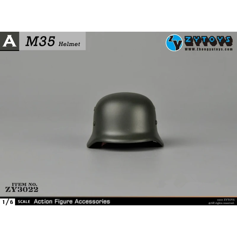 ZYTOYS ZY3022 ZY3023 Z1/6 Scale German M35 M42 Diecast Metal Helmet Model for 12” Soldier Action Figure Accessories Hobby Toys