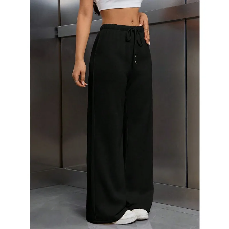 In-stock 2026 Spring and Autumn Cross-border Women's Casual and Fashionable Loose Low-waisted Wide-leg Pants for Women Fashion
