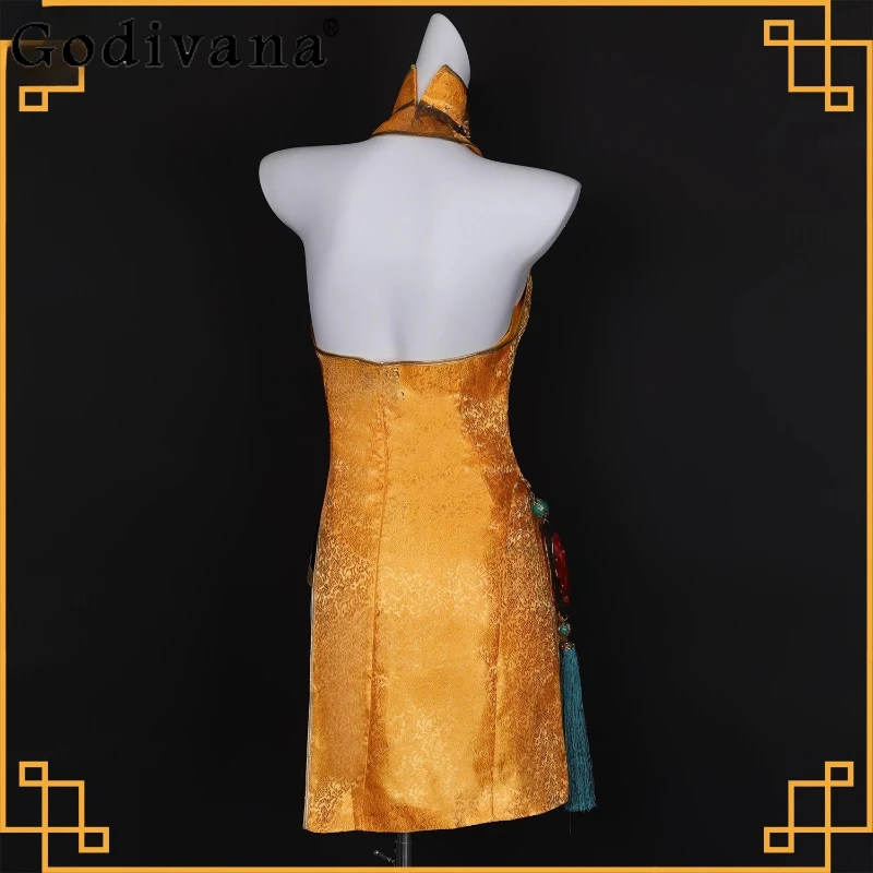 게임 영광의 왕 코스프레 정장 여성 애니메이션 게임 섹시한 컴플리트 세트 Cheongsam Cosplay Clothing 여성용 전체 의상