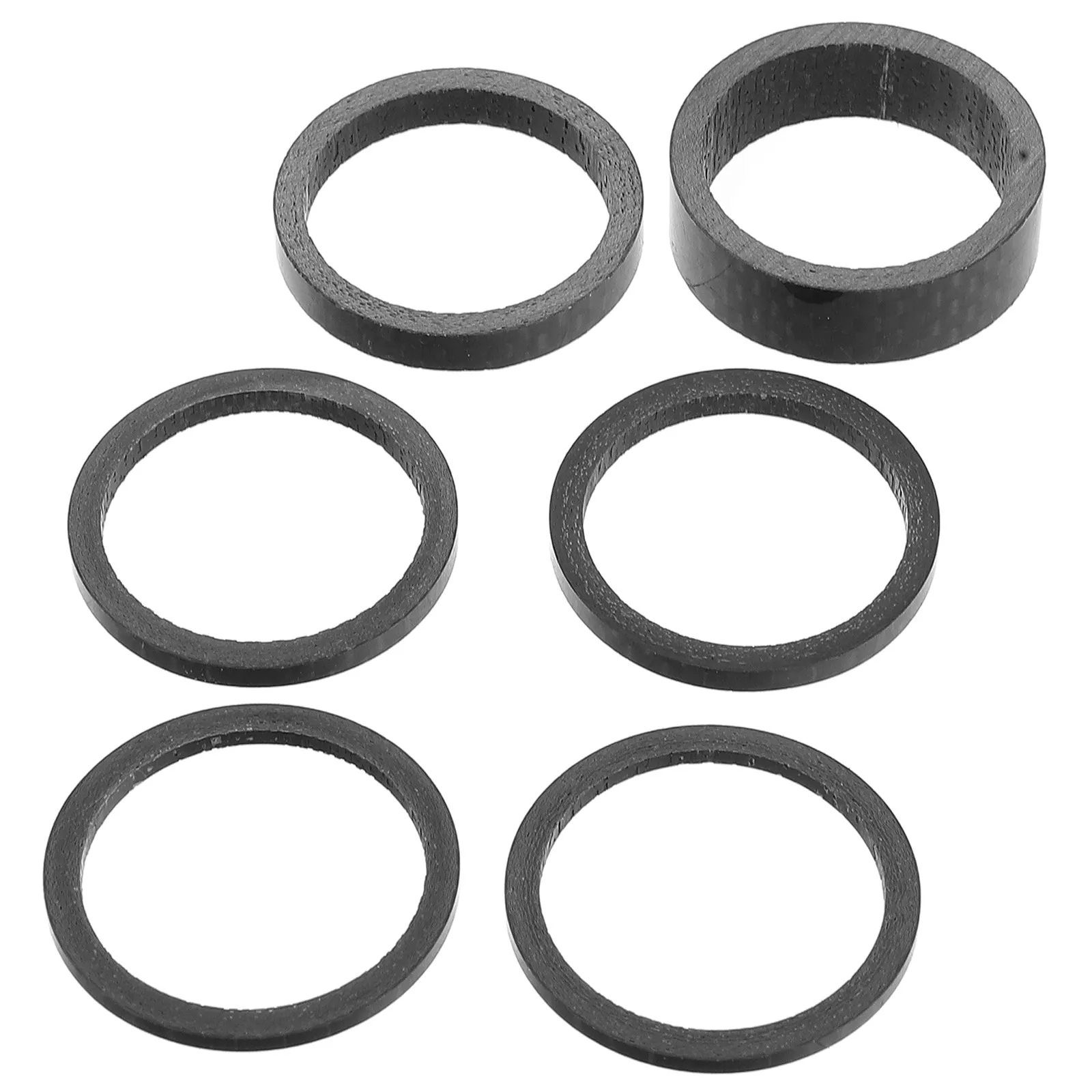 6Pcs Carbon Fiber Headset Spacer Lightweight Durable Road Bike Stem Spacers Bicycle Replaceable Washer Accessories