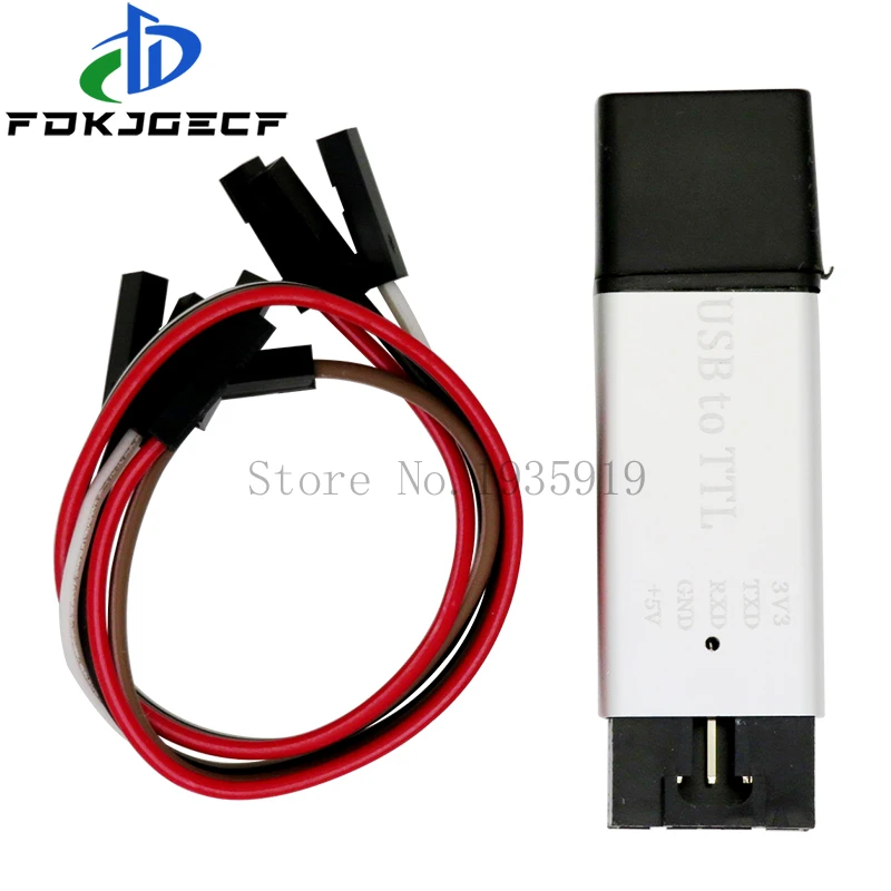 CP2102 USB 2.0 إلى UART TTL 5PIN موصل وحدة محول مسلسل STC استبدال FT232 CH340 PL2303 غلاف من الألومنيوم CP2102 USB 2.0