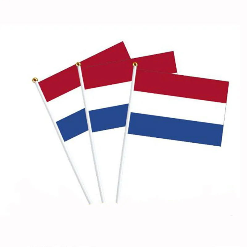 14*21 CM Netherlands Flag Hand Banner For Celebration 100PCS/LOT