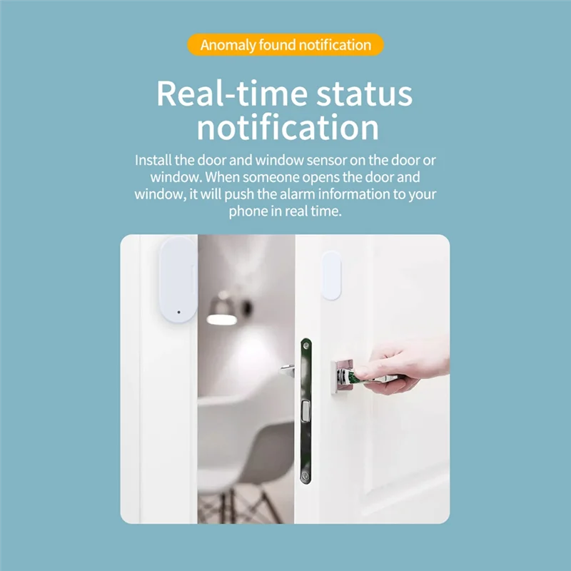 AD41-Tuya aimant de porte intelligent Zigbee + capteur de lumière fenêtre porte ouverte rappel de lumière capteur d'éclairage