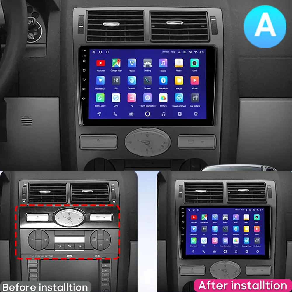 Car Android Android 14 For Ford Mondeo 3 2000-2007 Car Radio Multimedia Video Player Navigation GPS No 2 din Dvd Carplay Stereo