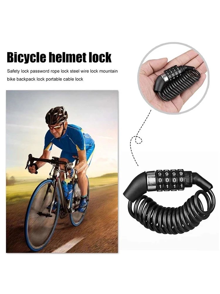 AliExpress 1 PC Universal Motorcycle Electric Cars Security Helmet Password Wire Lock Portable Anti-theft Mtb Road Bike Bicycle Locks