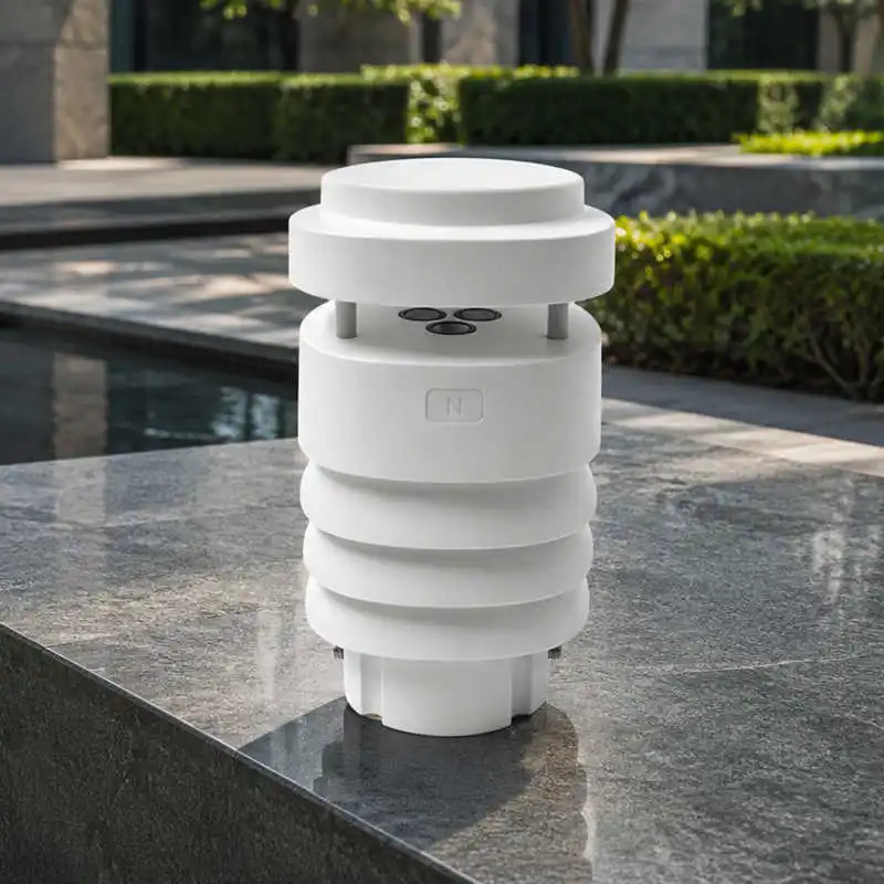 XF808 7-in-1 Compact Weather Station Temperature Humidity Wind Rain Light Solar Radiation Sensor