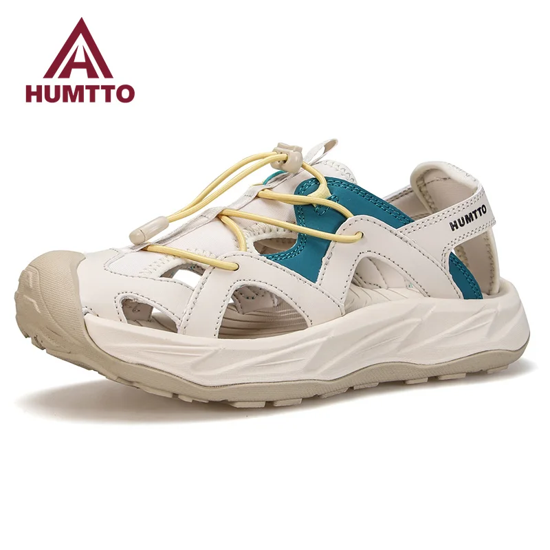 HUMTTO – sandales de plage respirantes et de luxe pour femmes, chaussures de créateur à plateforme, baskets plates d\'été à séchage rapide