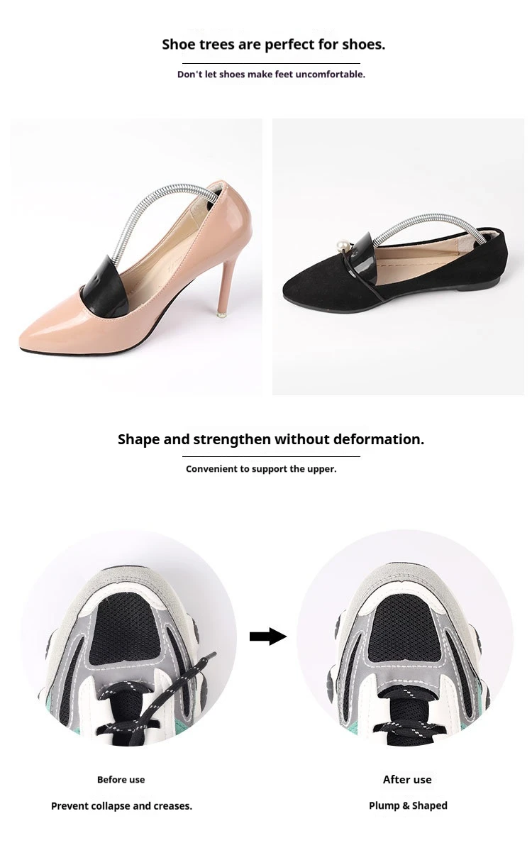 2/4/6 Stück Schuhspanner für Sneaker, Unisex-Schuhformer aus Kunststoff, Stiefelhalter zur Faltenprävention, verstellbarer Halter, Großpackung – Detail 4