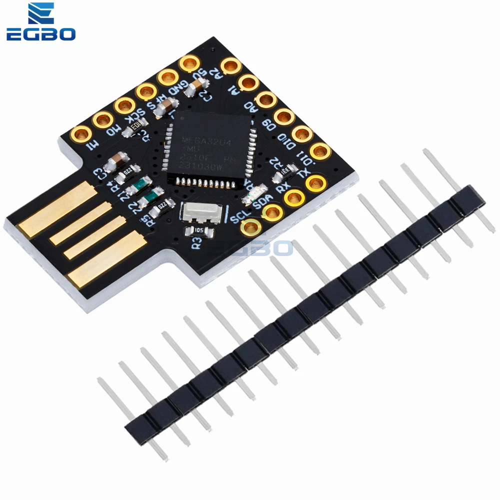 خنفساء EGBO Leonardo لوحة مفاتيح صغيرة بمنفذ USB ، لوحة مفاتيح افتراضية تناظرية ، بالأبيض والأسود ، ATMEGA32U4 ، 1-10