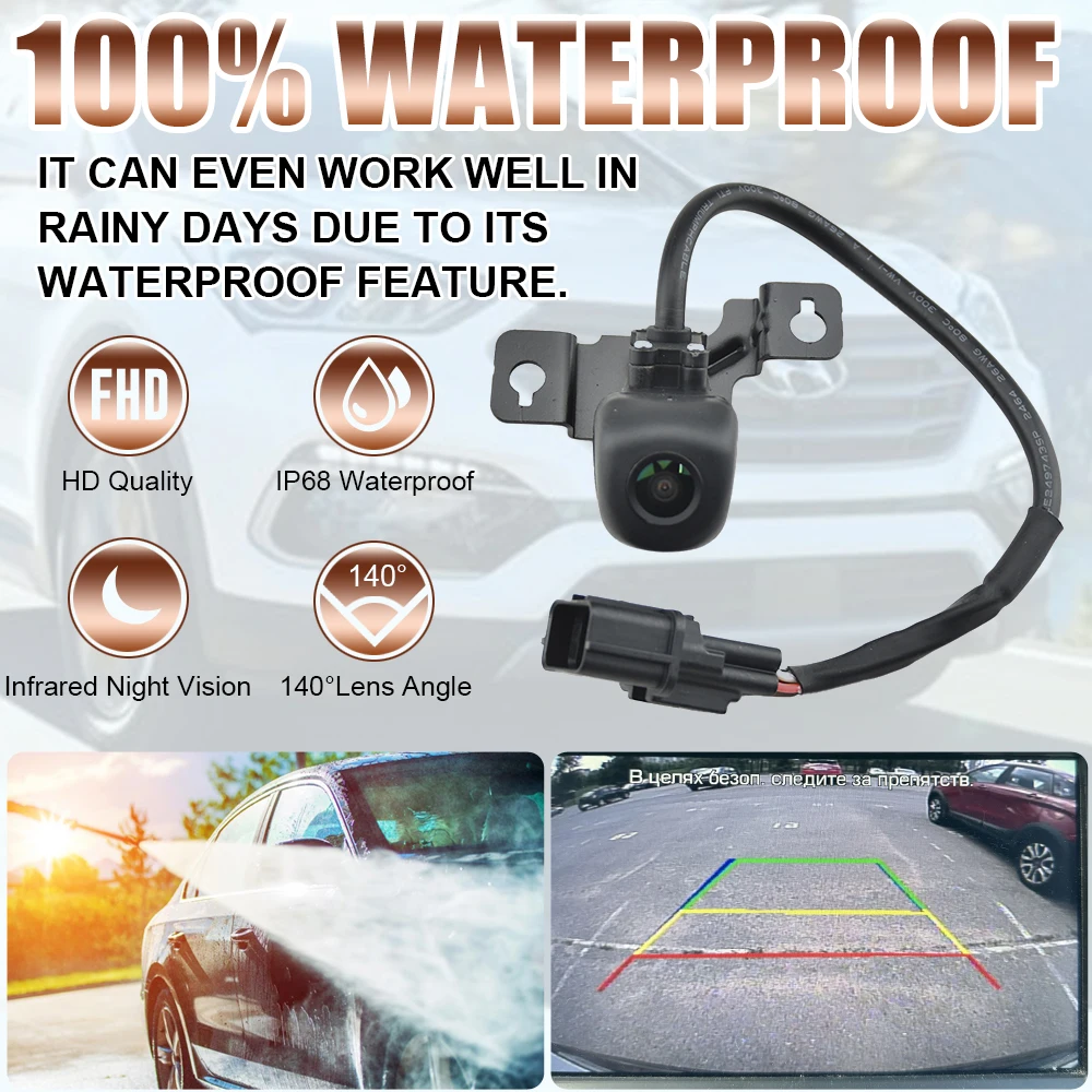 95760-2W640 95760-2W641 A52-74-0019 HY1960163 سيارة كاميرا الرؤية الخلفية لشركة هيونداي سانتا في 2016 2017 2018 احتياطية وقوف السيارات