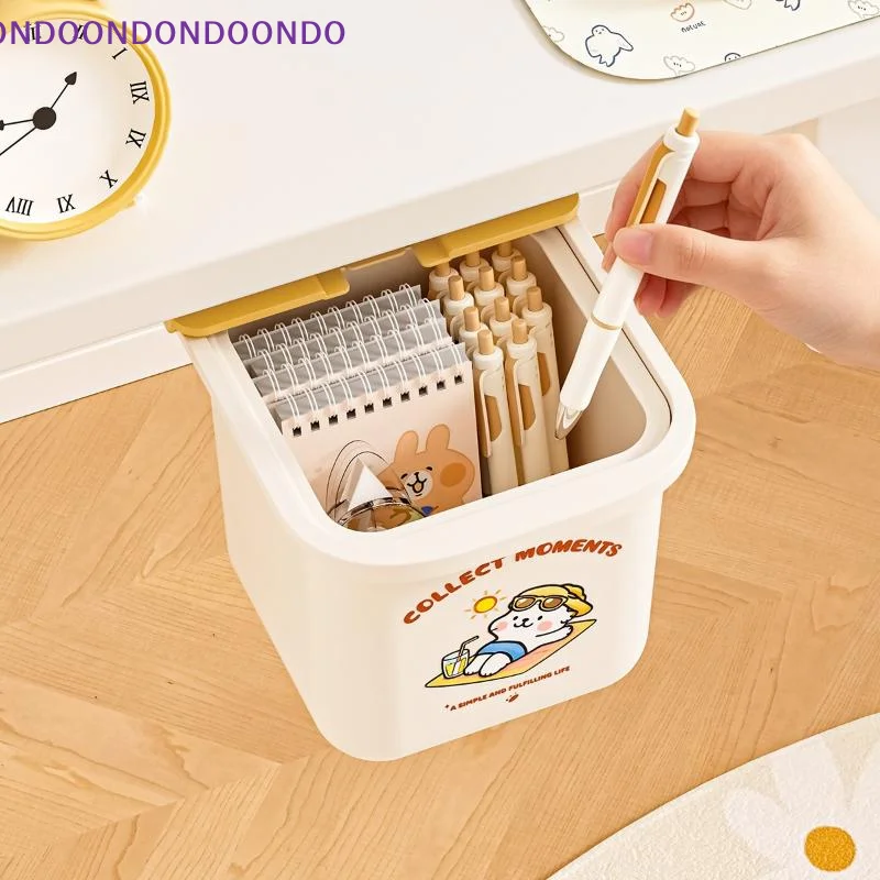 1Pcs Hanging Drawer Style Invisible Miscellaneous Storage Box With Trash Can Under The Table, No Punching Small Paper Basket