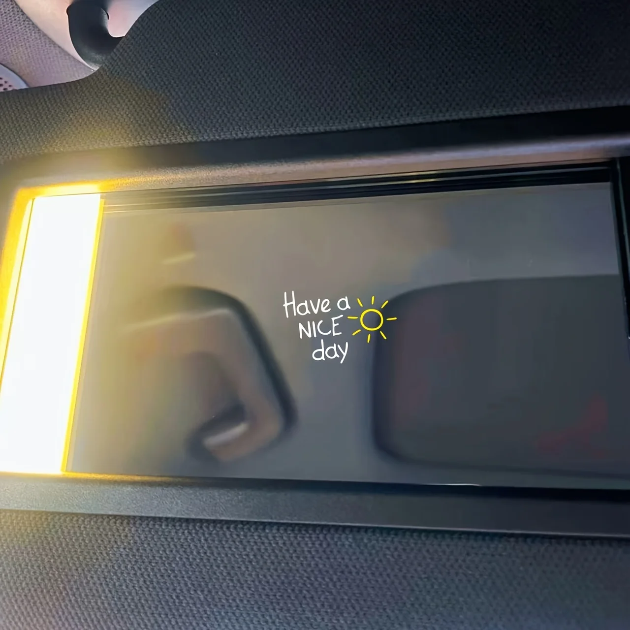 Autocollant en vinyle auto-adhésif « Have A Nice Day Sun » pour voiture, rétroviseur, pare-brise, ordinateur portable, bouteille d'eau, décoration DIY, 4 pièces