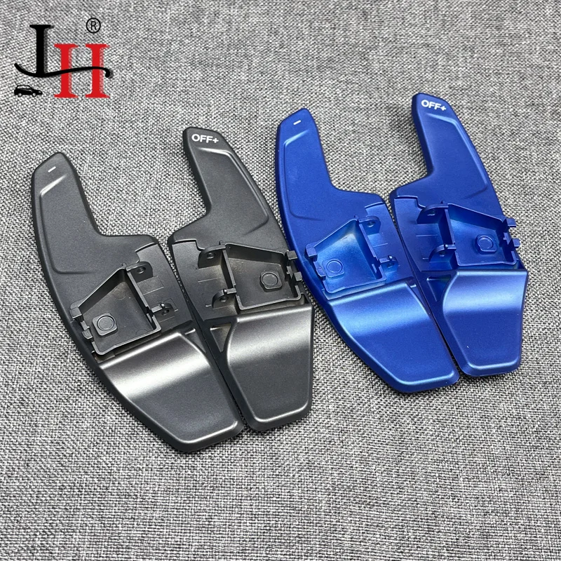 

Suitable for the eighth generation Golf MK8 GTI R Rline extended shift paddles matte black/shiny black/blue large paddles