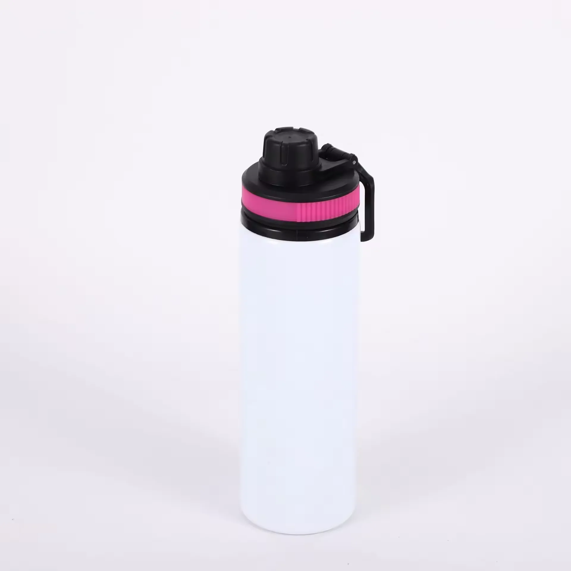 Sublimation Blanks Handle Cover 600ML Big Mouth Water Bottle Sports Gym Portable Bottle For DIY Printable Image Water Cup t