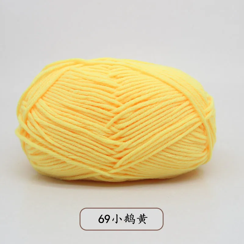 40-50 g/set 4ply Melk Katoen (80%) Breigaren Handwerken Geverfd Lanas Voor Gehaakte Ambachtelijke Trui Hoed Poppen tegen Lage Prijs