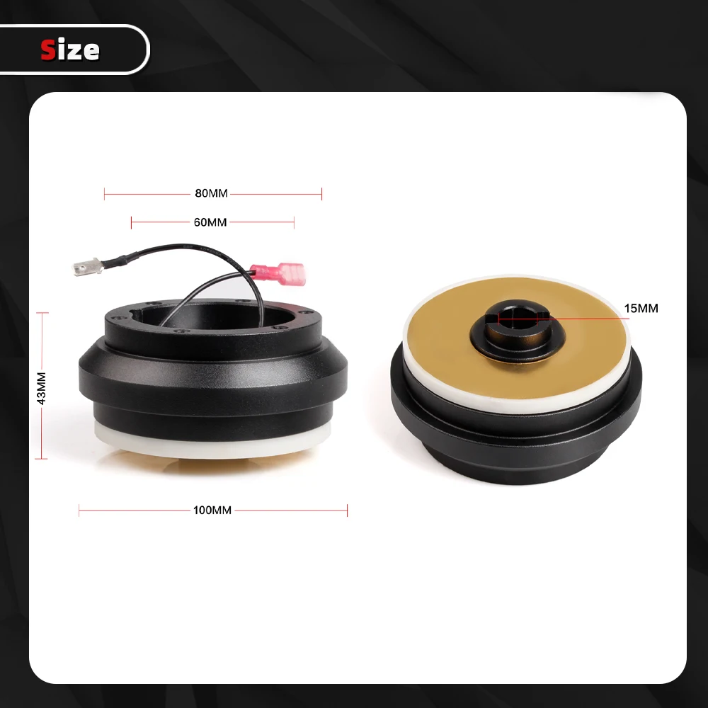 ZSRA-Steering Wheel Short Hub Adapter Black 110H Replacement For Honda Civic EG 92-95 Acura Integra DC2 94-01 QR010 - Image 4