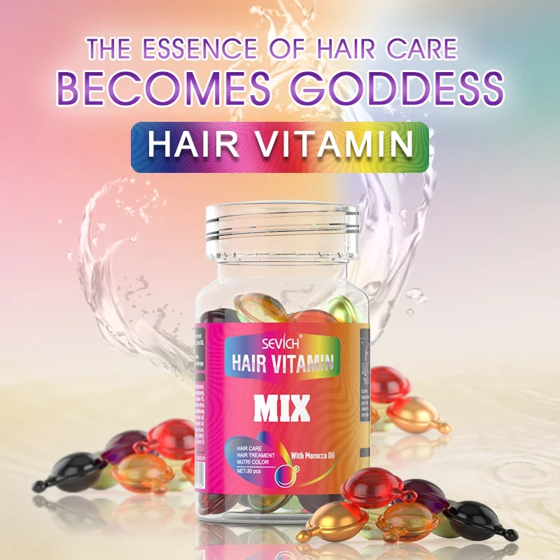 Hair Vitamin Capsule Keratin Complex Oil Hair Care Repair Damaged Hair Serum Anti-Loss Moroccan Hair-Oil