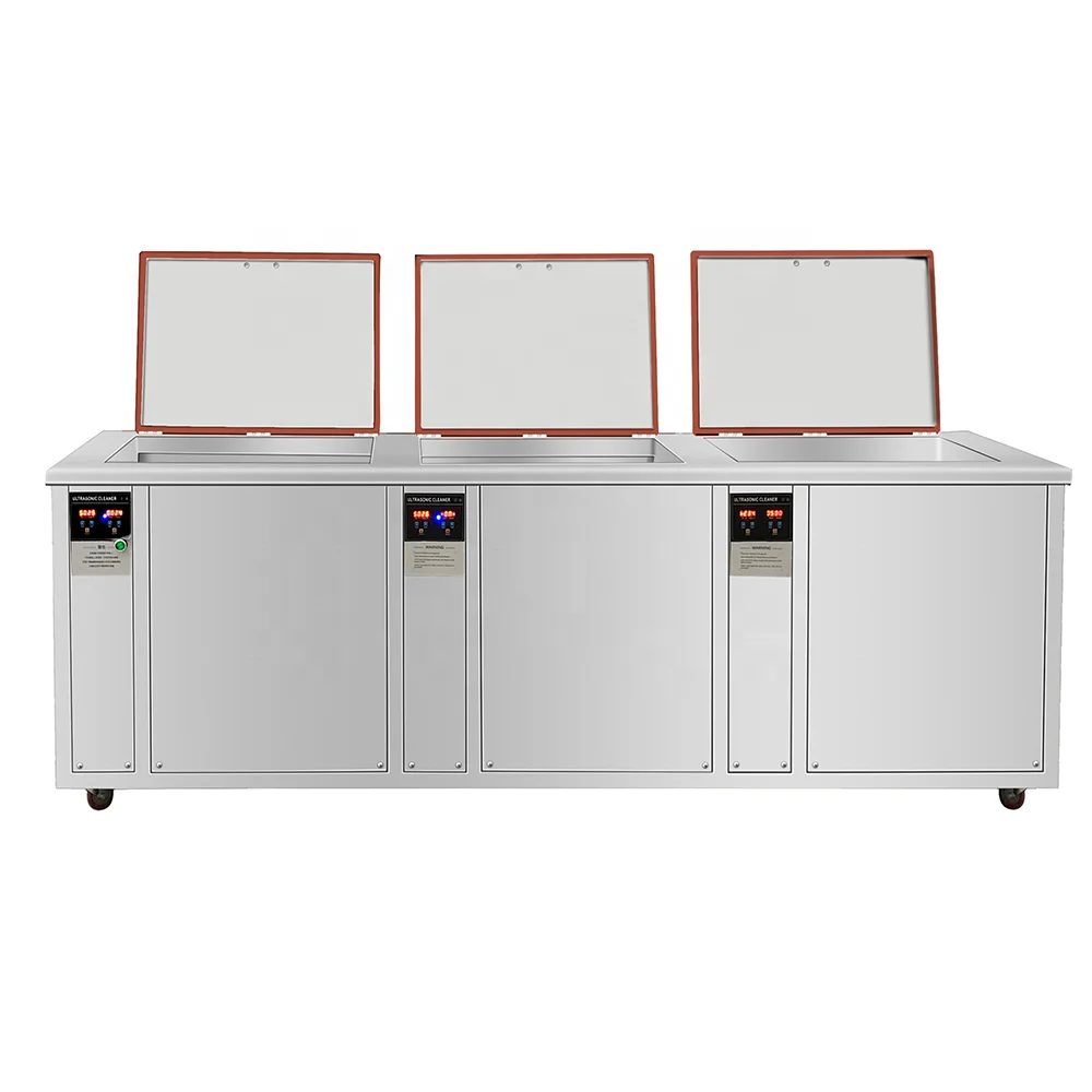 Three Tank Integrated Industrial Ultrasonic Cleaner With Circulation Filtration Rinsing & Drying All-in-one Metal Auto Parts