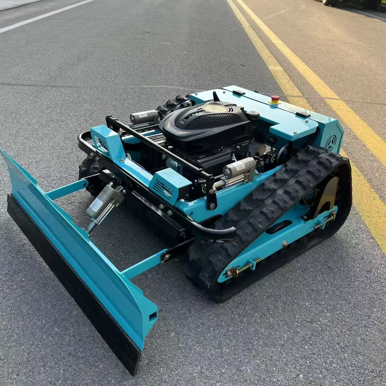 ZNW-500 All New Upgraded Mini Tracked Remote Lawn Mower With Snow Shovel Attachment 500W Brushless Motor All Terrain Agricultura view 6