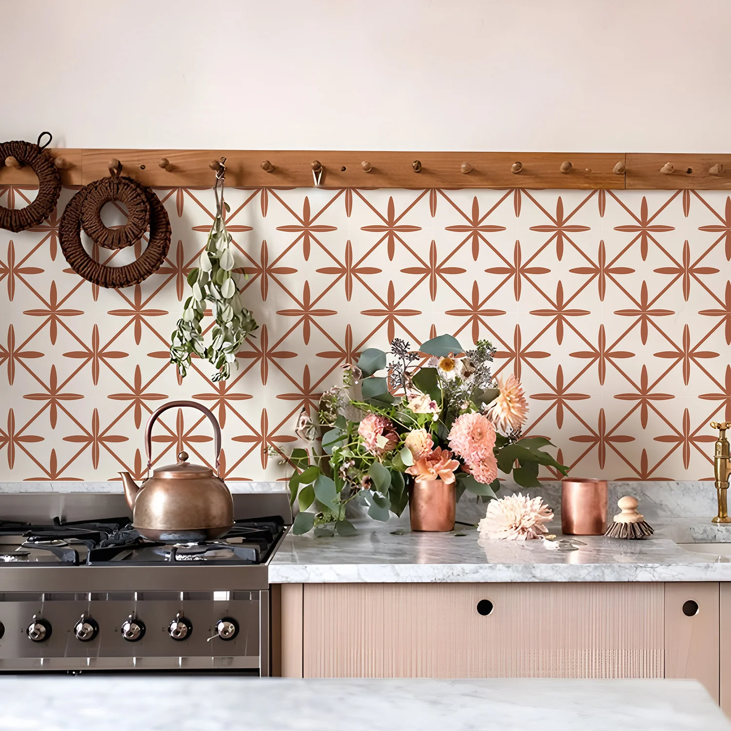 Alwayspon Tile Sticker Peel and Stick Vinyl Wall Decals, Self Adhesive Tile Backsplash for Kitchen and Bathroom