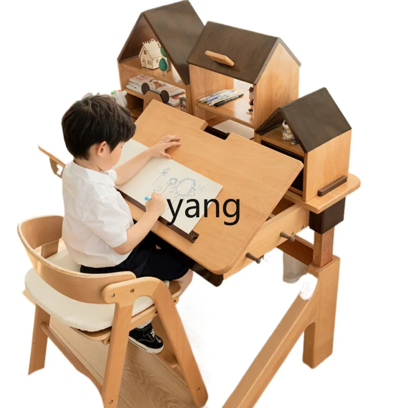 

CX Solid Wood Study Table Junior High School Student Only for Pupils Children's Desk