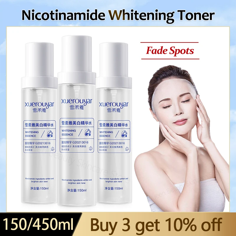 Nicotinamide Whitening Essence Water Vitamin C Spot Lightening Toner Hyaluronic Acid Reduce Dullness Melanin Skin Care Product