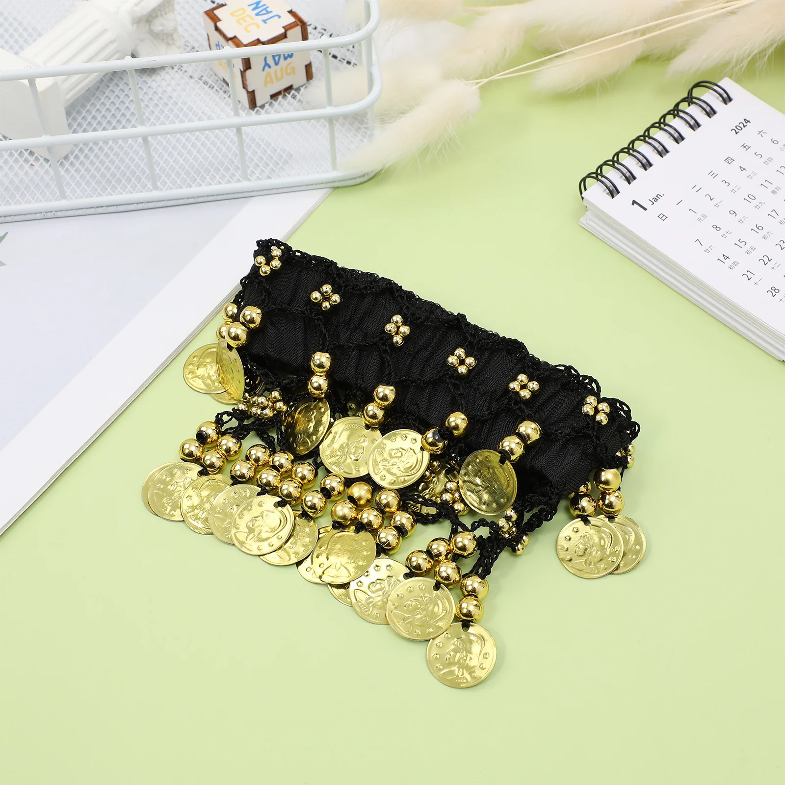 2pcs Belly Dance Ankle Bracelet Foot Jewelry Coin Decorated Anklet For Women Wedding Party Carnival Halloween Cosplay