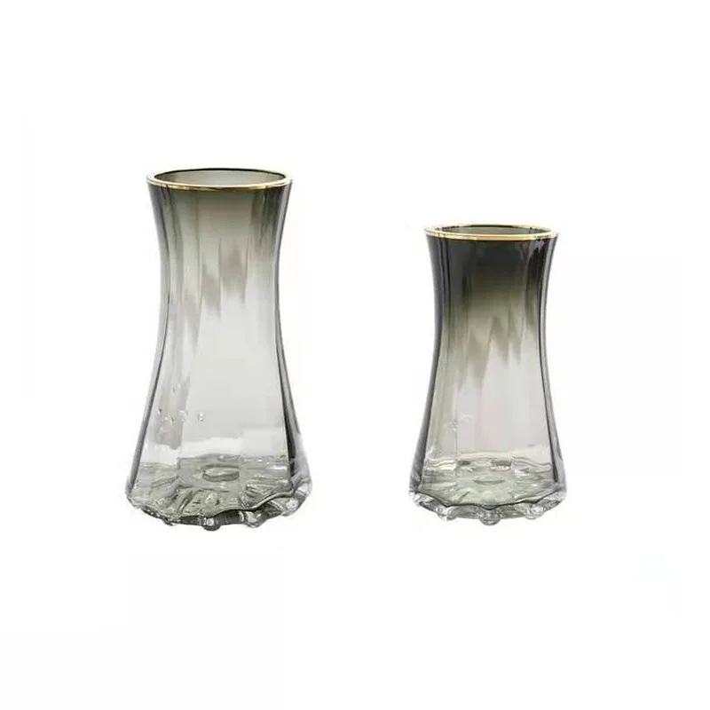 

Primary color glass vase transparent water raising flowers Lily Internet celebrity flower arrangement ornament