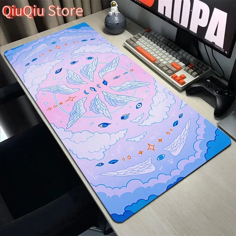オリジナルアートマジックマウスパッドコンピュータマウスパッドXXLキーボードパッド大型ラップトップマットスピード滑り止めデスクマットオフィスマウスパッド