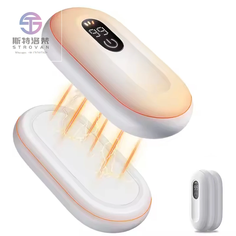 

2024 New Arrival Portable Mini Heater Power Bank 2 Pack Magnetic Rechargeable Battery Pack Hand Warmer With 3 Levels and Display