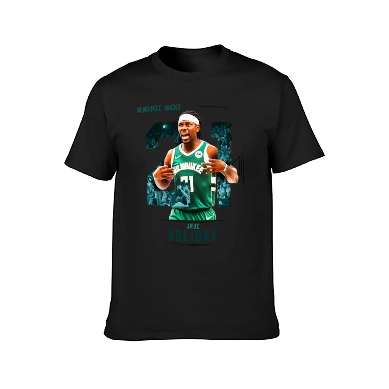 Jrue Holiday Basketball T-Shirt customs blacks Estetyczna odzież męska t shirty