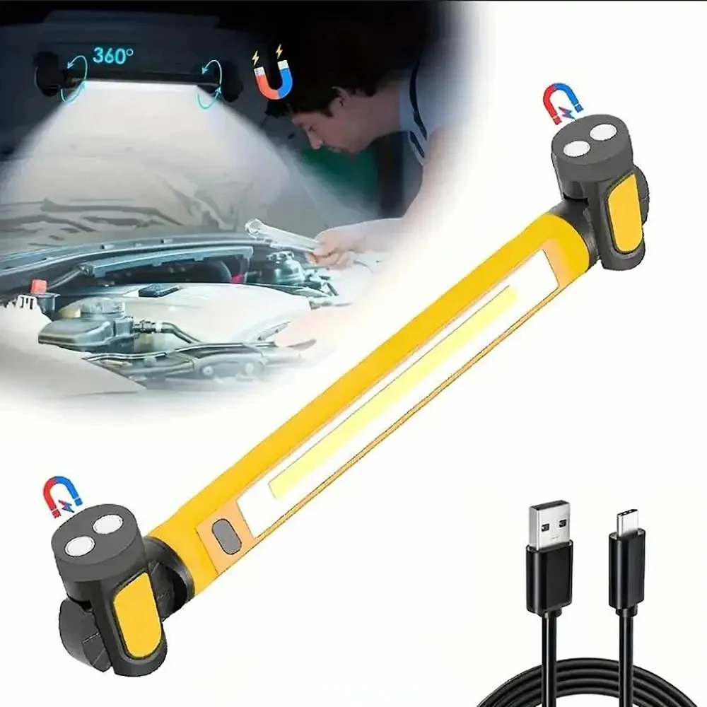 Super Bright Magnetic Work Light Underhood Lamp Bar with Built-in Rechargeable Battery for Car Repair And Outdoor Lighting