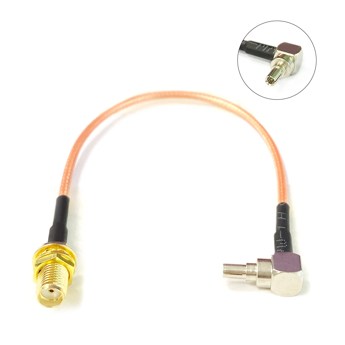 Pigtail Cable SMA Female Bulkhead Connector To CRC9 Male Right Angle Adapter 15cm 6