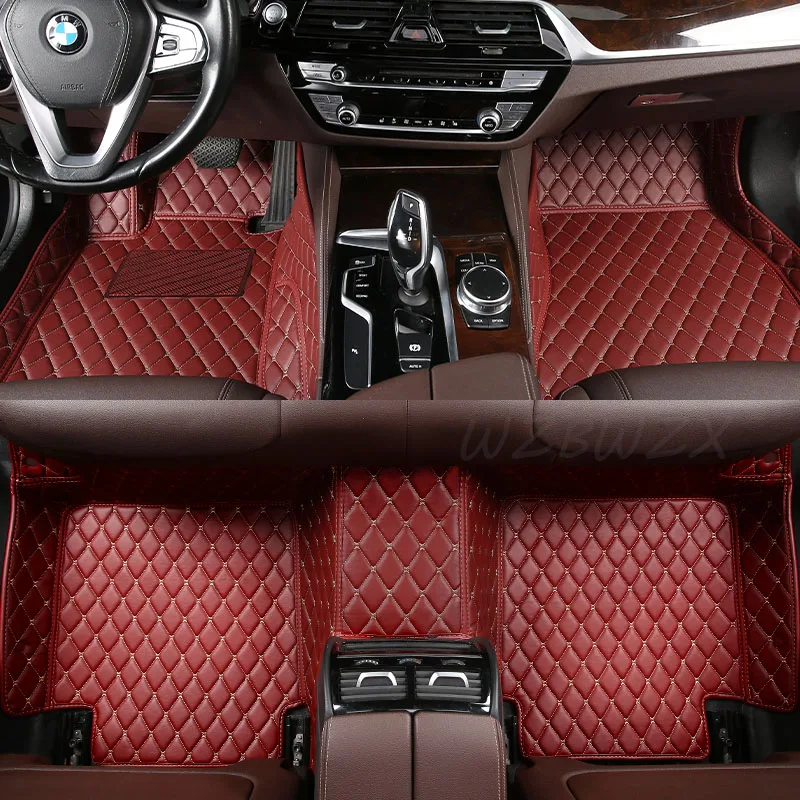 WZBWZX Custom Leather Car Floor Mat 100％ For BYD All Models FO F3 SURUI SIRUI F6 G3 M6 L3 G5 G6 S6 S7 E6 E5 Auto Accessories