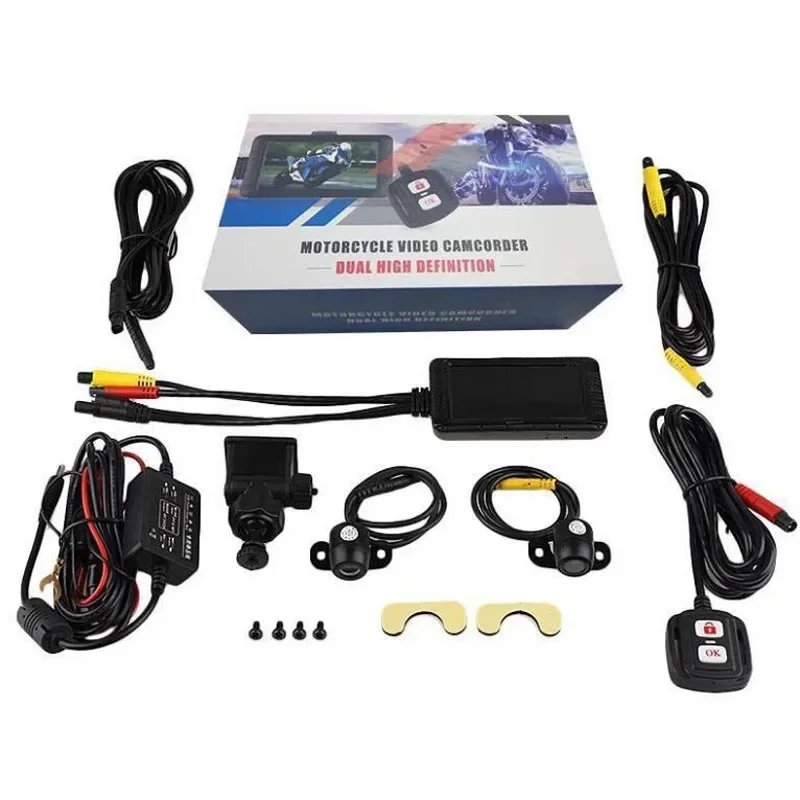 D90 Motorcycle Camera DVR Motor Auto Dash Cam With Dual-track Lens Front Rear Recorder 3 Inch Motorcycle Dash Cam view 6