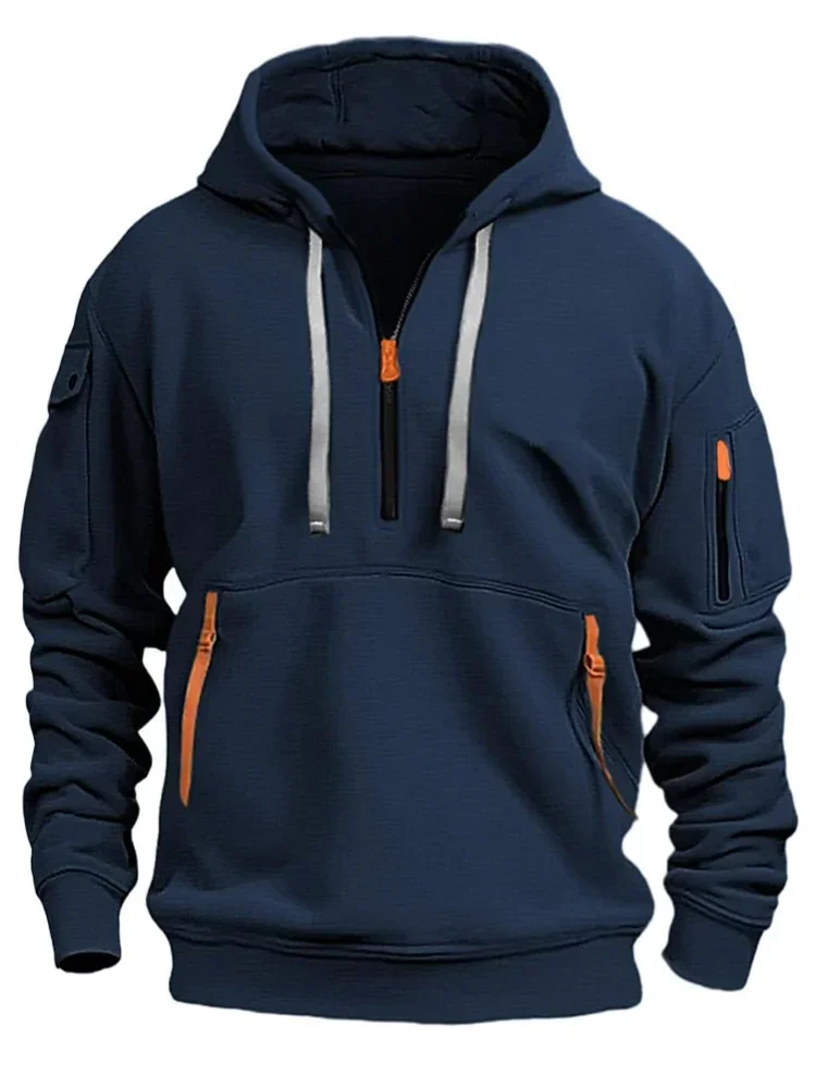 

2025 Men's Fashion pulsweaters, zippered sweatshirts, long-sleeved sweatshirts, New casual Harajuku streetwear (customizable tra