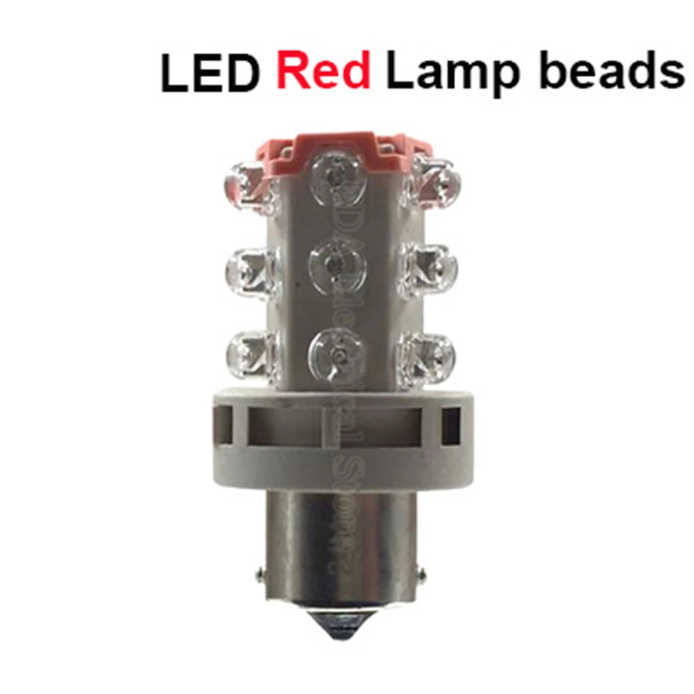 1 Pz 12 V 24 V 110 V 220 V Evidenziare Lampada di Allarme Bead LED Lampadina di Avvertimento Presa Cappello di Paglia Lampada a Tre Colori Baionetta B15