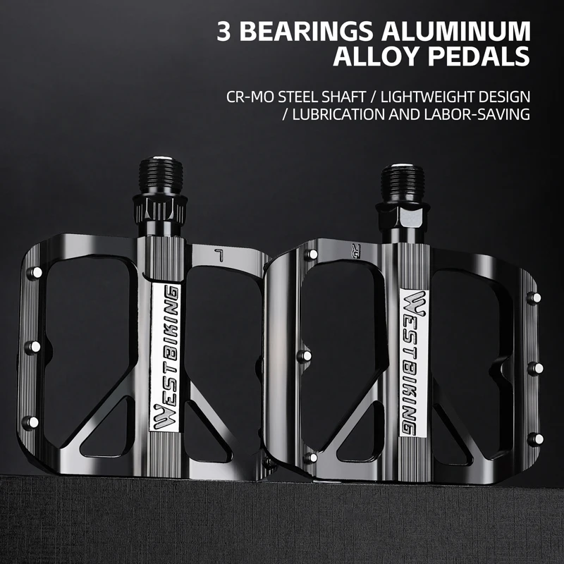 

Сверхлегкие педали для шоссейного велосипеда из алюминиевого сплава, легкие 3 подшипники, противоскользящие плоские педали, велосипедные детали для складного велосипеда BMX