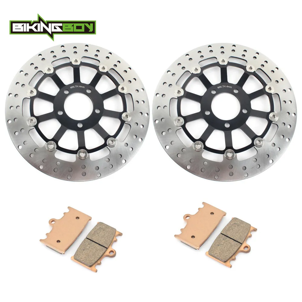 BIKINGBOY Für ZX-9R Ninja ZX9R 94 95 ZZR 1100 D 93-01 96 97 98 99 00 ZZ-R 1200 C 02 03 04 Vordere Bremsscheiben + Bremsbeläge – Detail 8