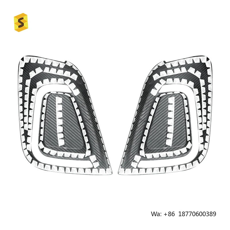 Shasha Carbon Fiber Real TAIL Frame Exterior Accessories Decoration Protection for Fiat Abarth 500 595