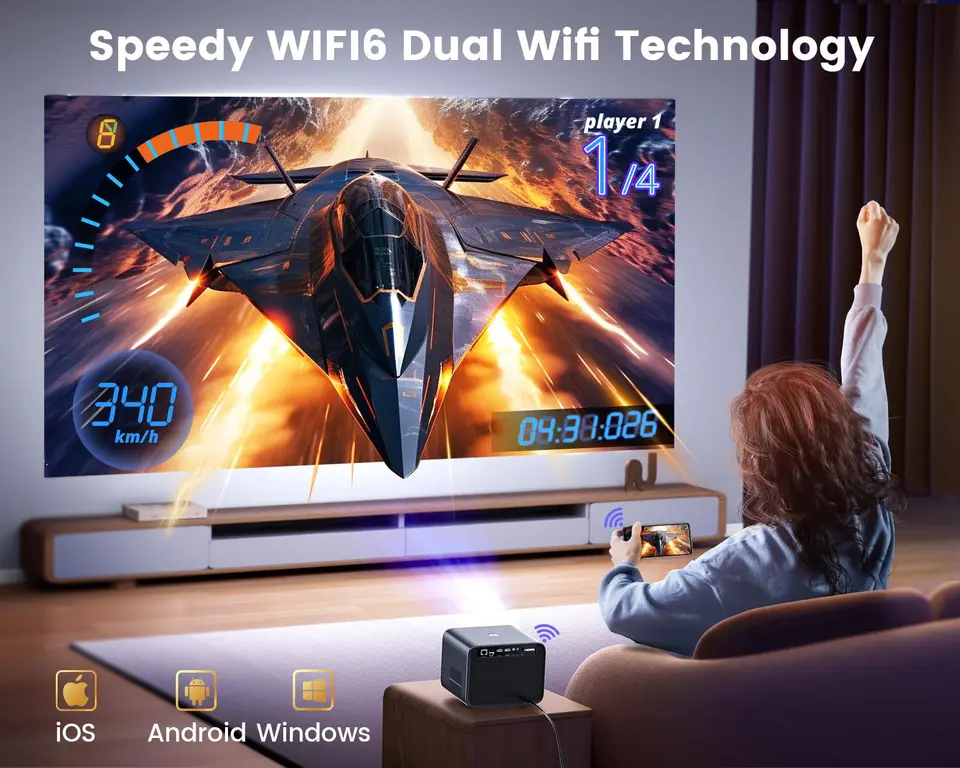 Wimius プロジェクター 4k 30000ルーメン Netflix 公式オート