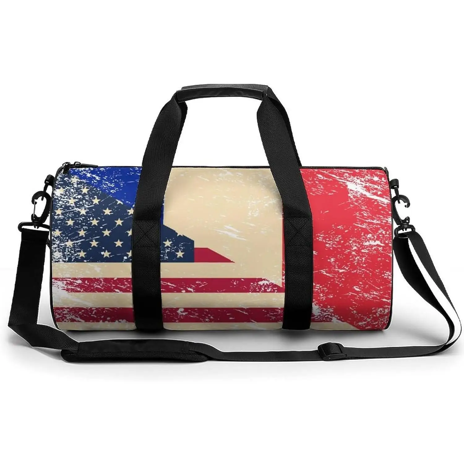 

Сумка-дафл в винтажном стиле с флагами США и Франции, складная спортивная сумка с внутренним карманом для мужчин и женщин, для путешествий, плавания, йоги