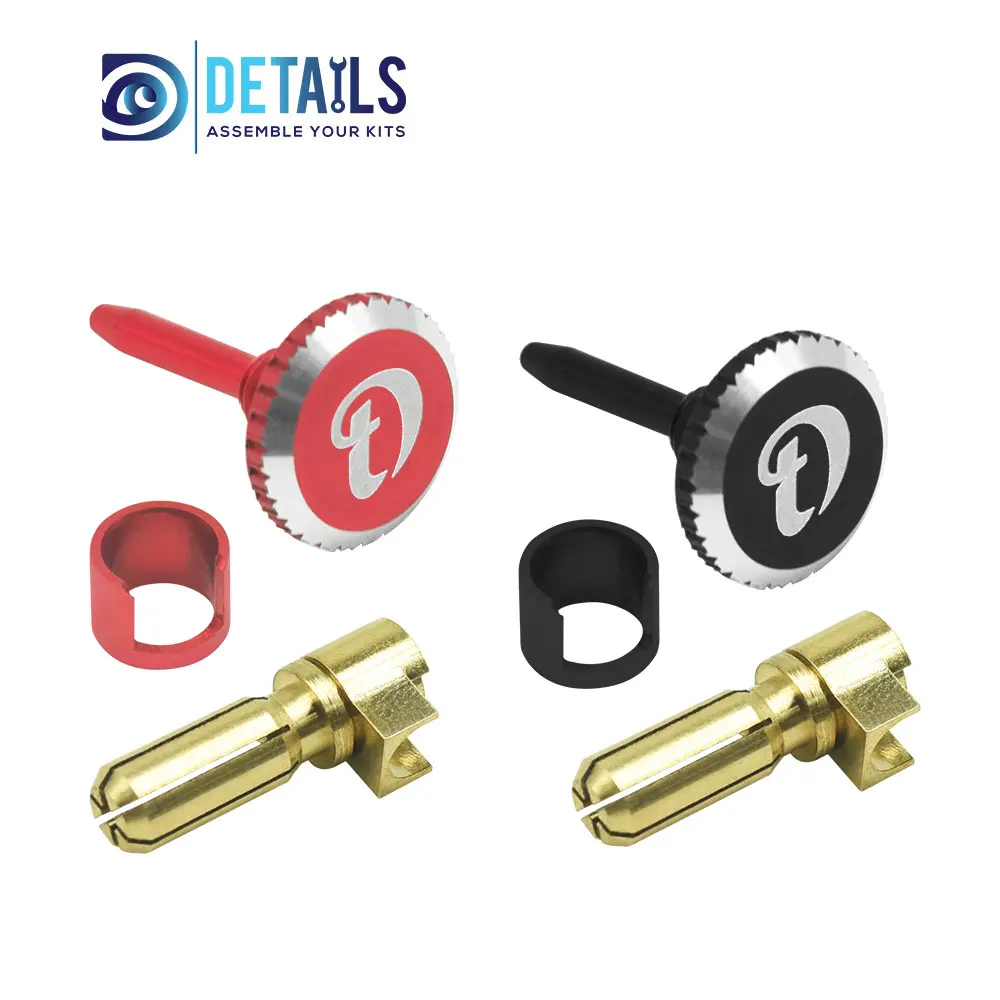 

Hobby Details Lockdown Heatsink Bullet Plug Grips with 5mm Bullets (Black/Red)