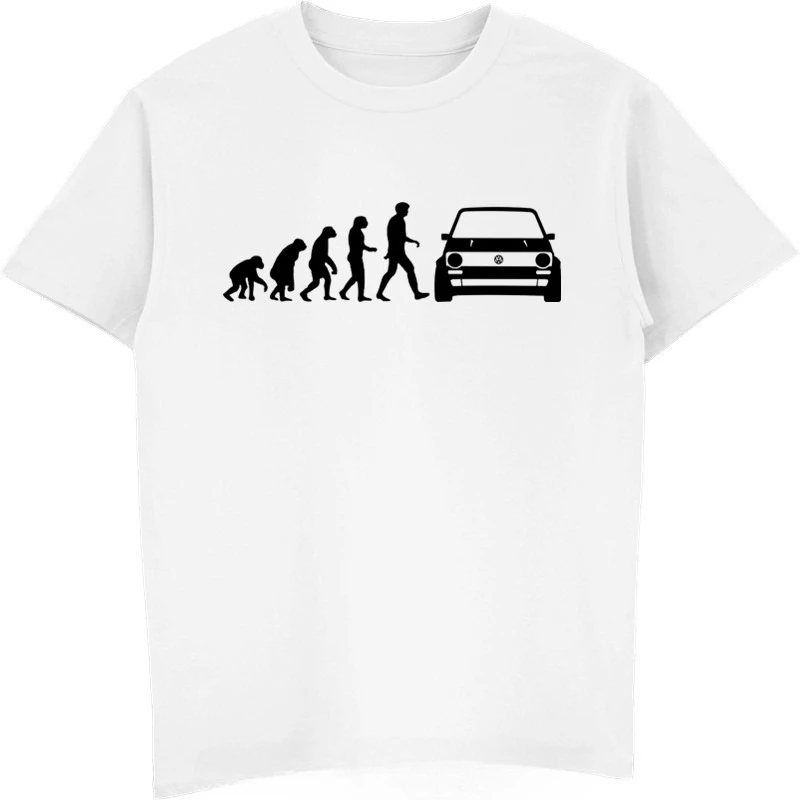 Fashion Evolution of Mk1 Golfs GTI Print T-Shirt Funny Men Short Sleeve O-neck T Shirt  Tops Streetwear