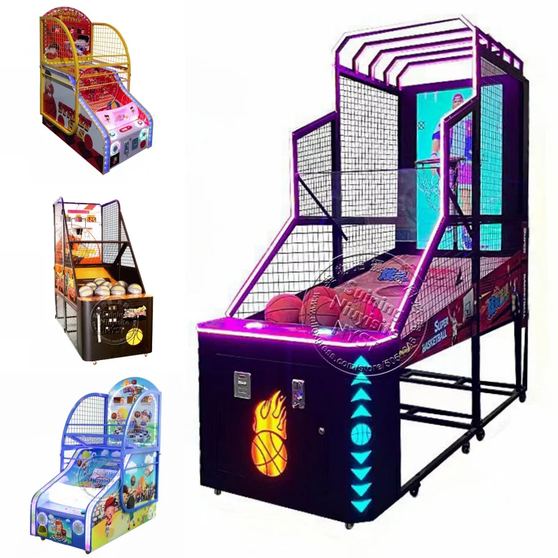 Low Price Kids Adults Basketball Machine Amusement Park Equipment Game Center Basket Ball Shooting Coin Operated Arcade Machines