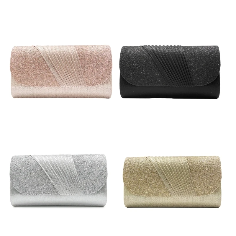 

Clutch Purses Sparkling Party Pleated Handbag Fashion Evening Clutch Bags